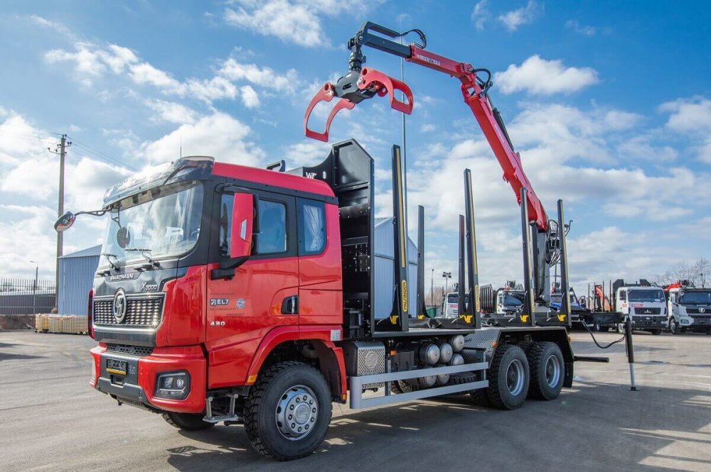 Сортиментовоз SHACMAN SX32586V384 с КМУ ВМ 10-74