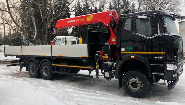 Бортовой автомобиль на шасси FAW J6 с КМУ ИНМАН ИТ-150